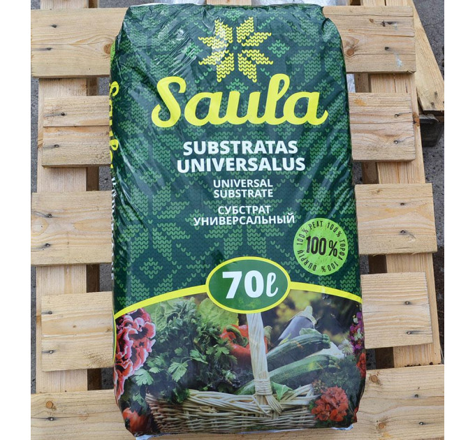 Субстрат универсальный SAULA ph 5.5-6.5 фр. 0-20 мм 70 л