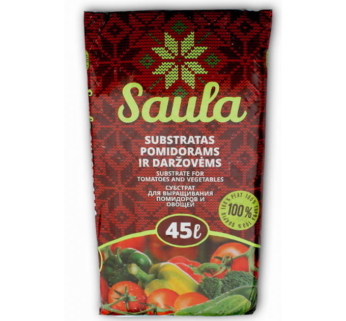 Торфяной субстрат для овощей SAULA Remix 4 pH 5.5-6.5, 45 л