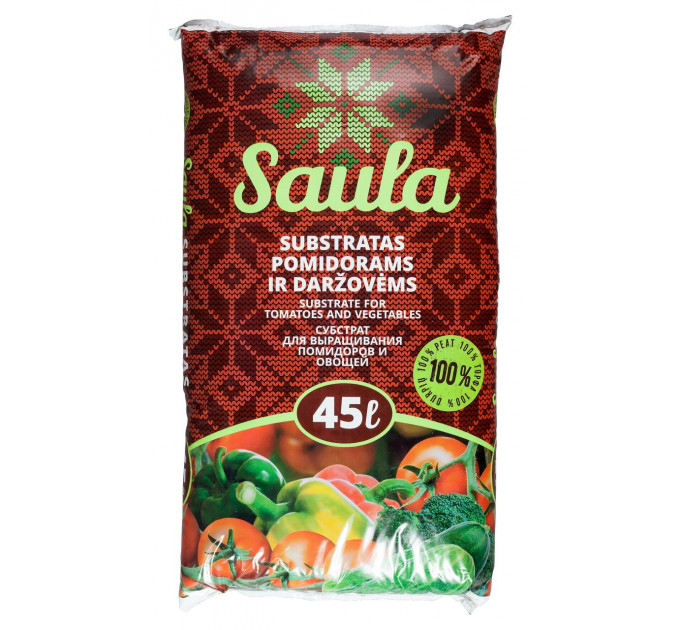 Торфяной субстрат для овощей SAULA Remix 4 pH 5.5-6.5, 45 л