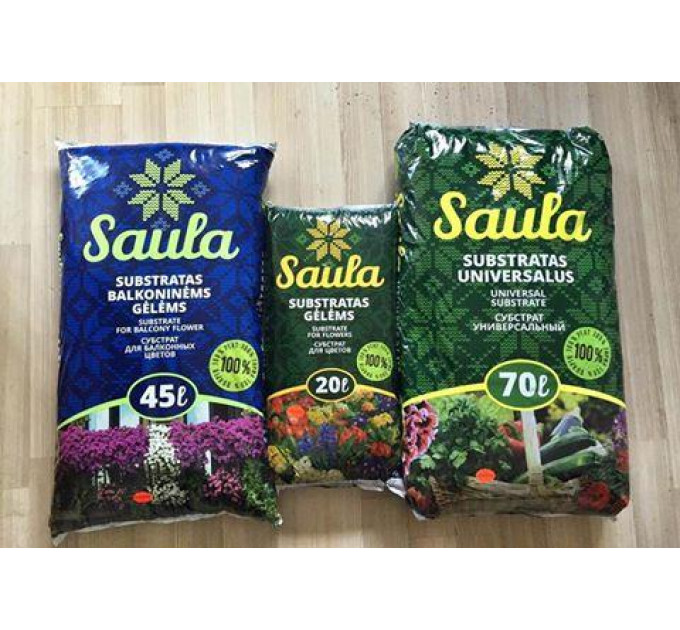 Субстрат универсальный SAULA ph 5.5-6.5 фр. 0-20 мм 70 л
