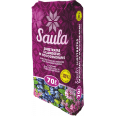 Торфяной субстрат для голубики и рододендронов SAULA pH 3.5-4.5, 70 л