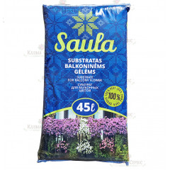 Торфяной субстрат для комнатных и балконных растений Saula 5.5-6.5 pH, 45 л