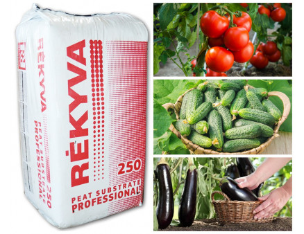 Торфяной cубстрат для овощей и томатов Remix 1 pH 5.5-6.5 0-20 мм 250 л, Rekyva