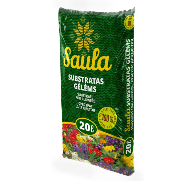 Торф’яний субстрат для квітів SAULA Remix 4 pH 5.5–6.5, 20 л