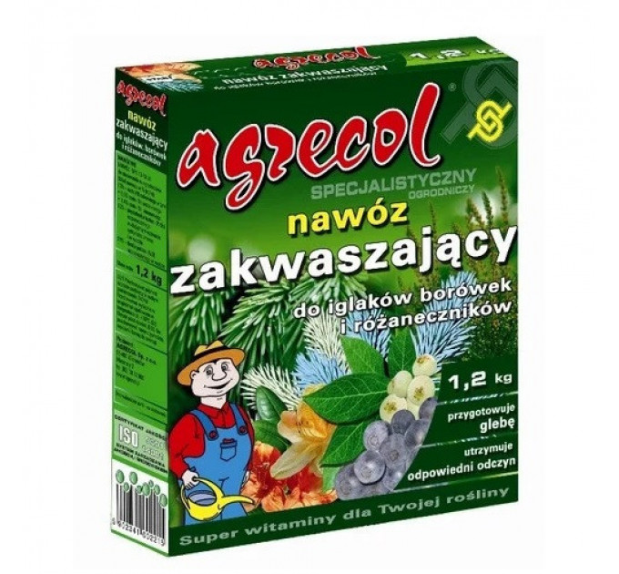 Удобрение-подкислитель для хвойных и рододендронов Agrecol 20-0-0, 1.2 кг