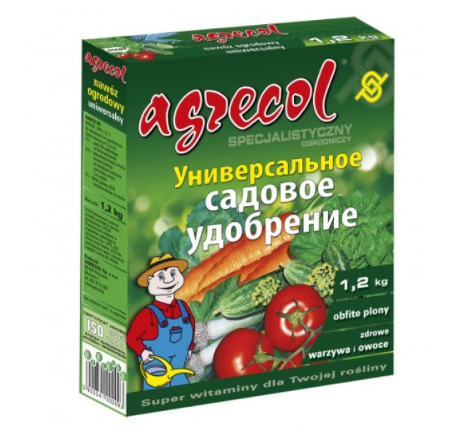 Добриво універсальне садове Agrecol 15-15-17, 1.2 кг