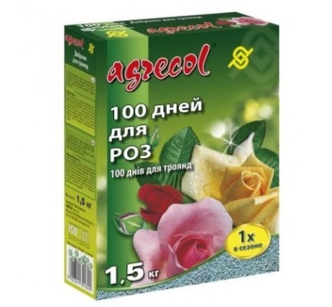 Добриво 100 днів для троянд Agrecol 13-12-16, 1.5 кг