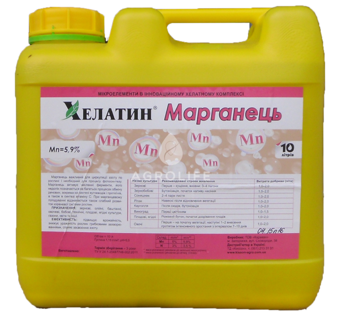 Добриво Хелатін Марганець,10 л