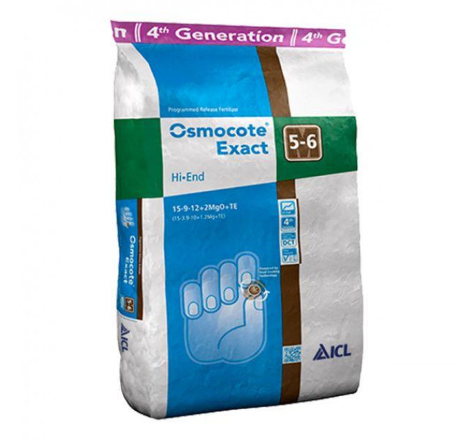 Добриво Osmocote Hi End 5-6 м 25 кг 15+9+12+2МдО+Тe