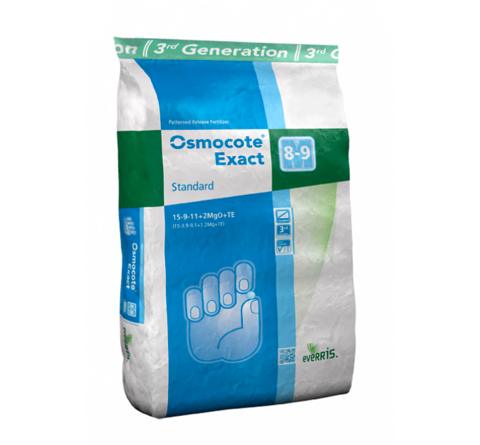 Osmocote Exact Standard 8-9 м, 15+9+12+2Mg+Te, МЕШОК 25 кг