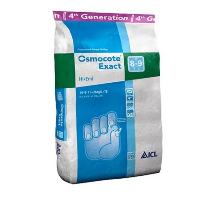 Osmocote Hi End 8-9 м, 15+9+12+2Mg+Te, мешок 25 кг