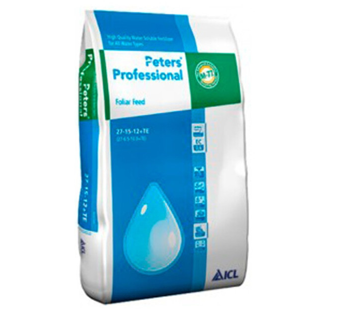 Добриво Peters Professional Foliar Feed 27+15+12+TE, 15 кг листяне добриво