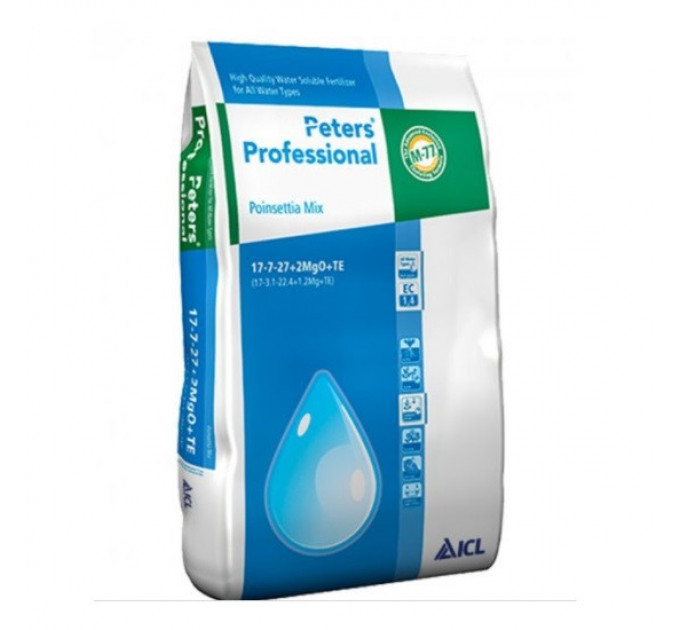 Удобрение Peters Professional Poinsettia Mix 17+07+27+3MgO+TE, 15 кг рост корней