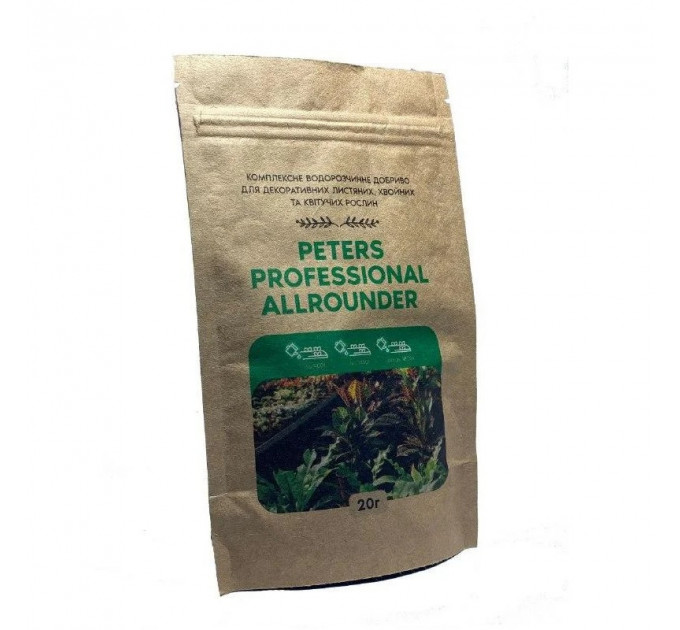 Удобрение Peters Professional Allrounder 20+20+20+TE, уп. 20 гр водорастворимое удобрения Хоби