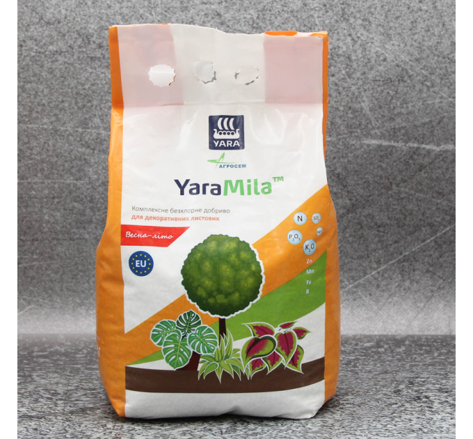 Добриво YaraMila для декоративних листових, мешок 3 кг, весна-літо