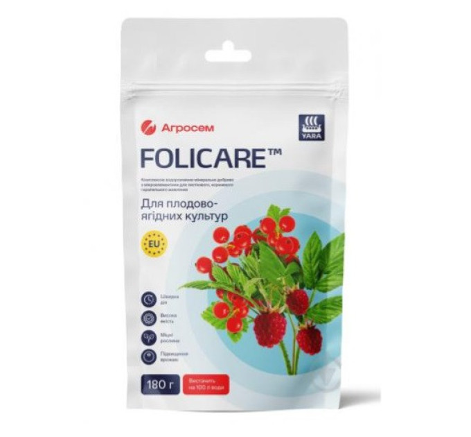 Удобрение Yara Folicare для плодово-ягодных культур 180 г