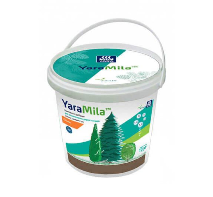 Добриво YaraMila для вічнозелених дерев та кущів, відро 10 кг, осінь