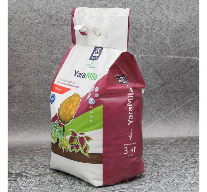 Удобрение YaraMila для декоративных листовых, мешок 3 кг, осень