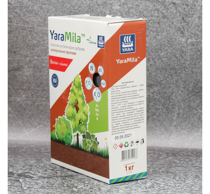 Удобрение YaraMila универсальное грунтовое, коробка 1 кг, весна-лето