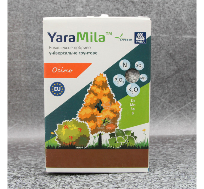 Добриво YaraMila універсальне грунтове, коробка 1 кг, осінь