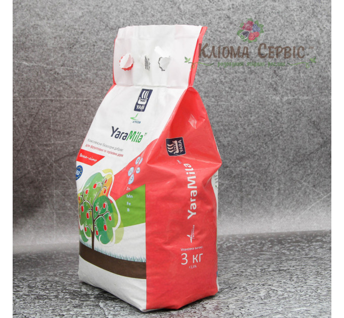 Удобрение YaraMila для фруктовых и ореховых деревьев, мешок 3 кг, весна-лето