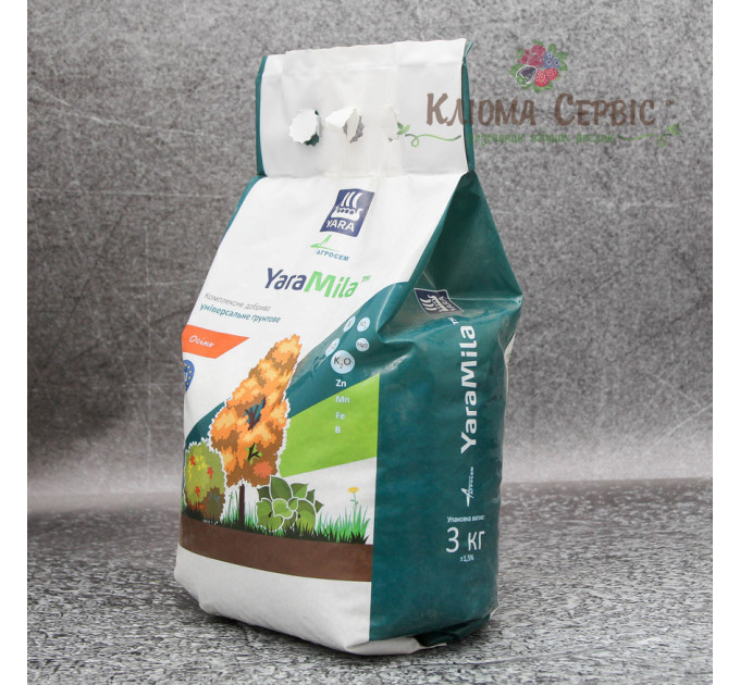 Удобрение YaraMila универсальное грунтовое, мешок 3 кг, осень