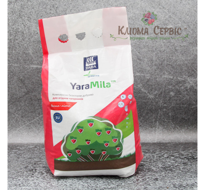 Удобрение YaraMila для ягодных кустарников, мешок 3 кг, весна-лето