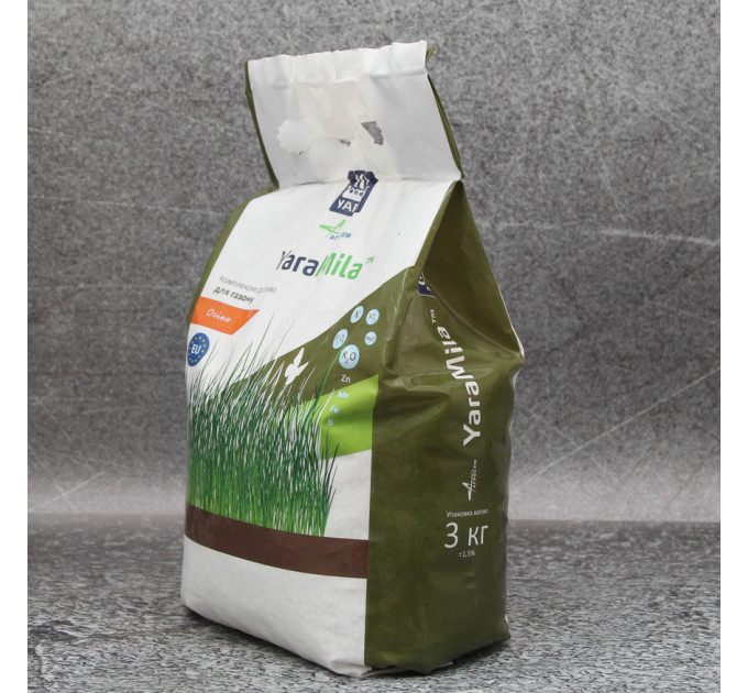 Добриво YaraMila для газону, мішок 3 кг, осінь