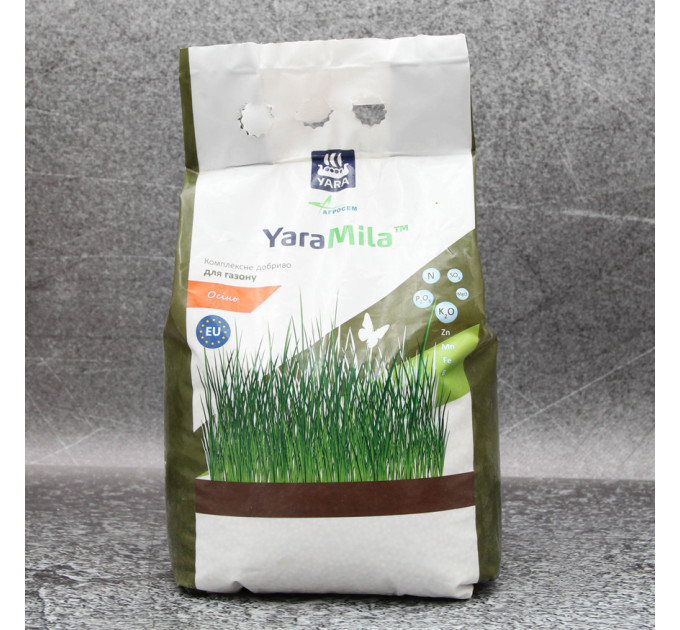Добриво YaraMila для газону, мішок 3 кг, осінь