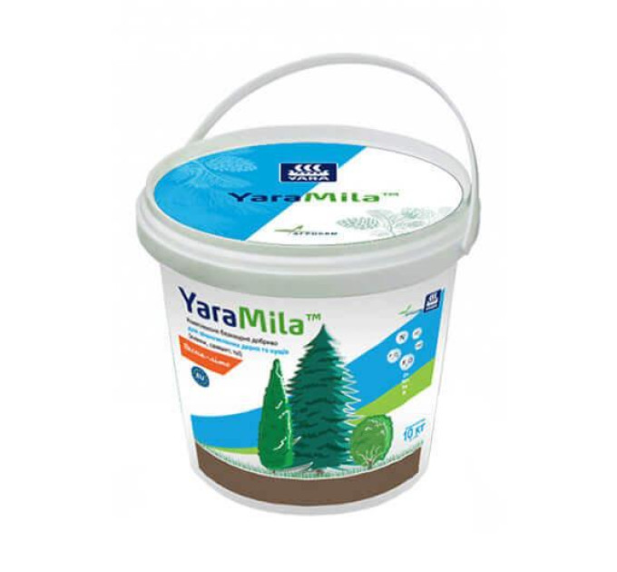 Добриво YaraMila для вічнозелених дерев та кущів, відро 10 кг, весна-літо
