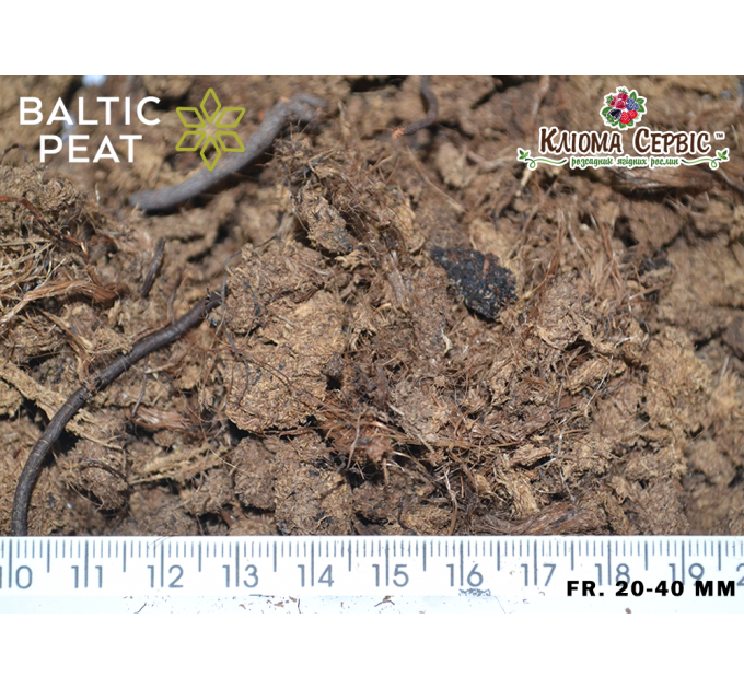 Верховой торф 3.5-4.5 pH 20-40 мм 150 л, Baltic Peat