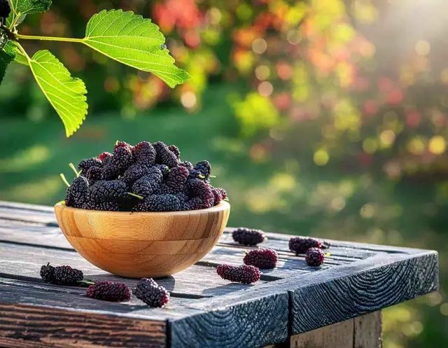 Ягоды шелковицы прекрасно смакуют в свежем виде. шелковица, выращивание шелковицы, посадка шелковицы, плюсы шелковицы, стоит ли посадить шелковицу у себя на участке