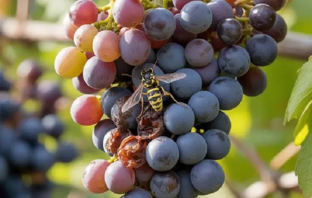 виноград, виноградник, захист виноградника, захист виноградника від ос, методи захисту виноградника від ос