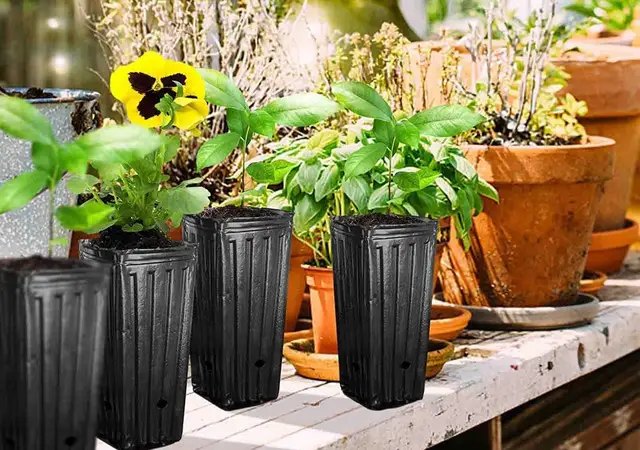 горшки, горшки для рассады, высокие горшки, пластиковые горшки, высокие пластиковые горшки, квадратные горшки, круглые горшки
